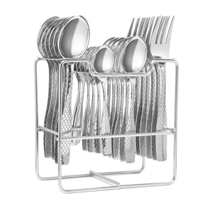 ที่วางช้อนส้อมสแตนเลสขัดเงาแบบโบราณ ดีไซน์สวยงาม ราคาขายส่ง - Product Image 1