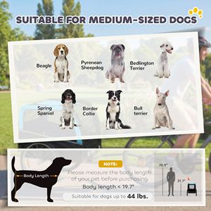 Rimorchio per Bicicletta per Cani con Ruote da 20 Pollici, Sgancio Rapido, Riflettori e Bandiera, Trasportino per Animali - Product Image 6
