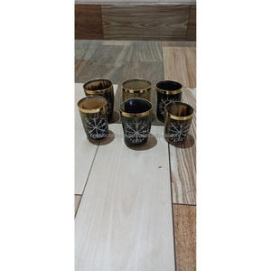 แก้วดื่มน้ำสำหรับปาร์ตี้ทำจากฮอร์นขนาดเล็กพร้อมขอบโลหะสำหรับเหล้าเรียกน้ำย่อยและโชว์ของขวัญ - Product Image 6