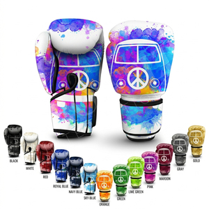 Guantes de Boxeo Personalizados con Sublimación, Diseño Propio, Acolchados, para Entrenamiento, Sparring, Kickboxing, MMA, Equipo de Fitness, Guantes de Alta Calidad - Product Image 1