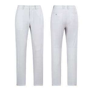 Pantalon tissé classique pour homme, couleur unie, fermeture boutonnée, coupe ajustée, vêtements de golf - Product Image 2