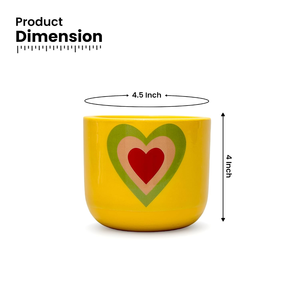 Pot de fleurs en terre cuite artisanal Heart Bloom, pot de fleurs décoratif en argile coloré avec trou de drainage pour plantes d'intérieur, salon - Product Image 2