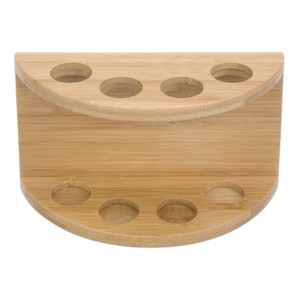Handicraft Wooden Toothbrush Holder Stand 4 Slot Natural Wood Toothbrush Storage Organizer For <b>Bathroom</b> <b>Decor</b> Wholesale - Product Image 6