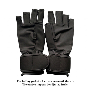 Gants chauffants demi-doigts pour femmes, batterie rechargeable 7.4v, avec 3 réglages de température, pour le travail au bureau, le cyclisme, le ski, hiver - Product Image 2