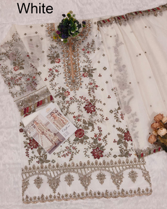 Impresionante combinación de colores, conjunto de salwar kameez para mujer, ropa festiva, conjunto de top, pantalón y dupatta con bordados, estilo punjabi, listo para usar. - Product Image 3