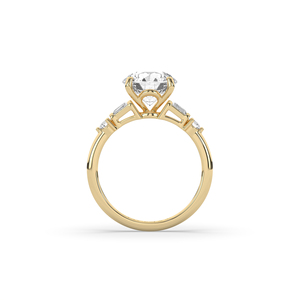 Elegante Anillo de Diamante Redondo Cultivado en Laboratorio de 3.22Ct, Corte Brillante, Estilo Único, Ligero y Cómodo, Oro Amarillo y Blanco de 10K y 14K - Product Image 2