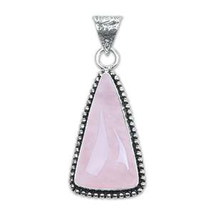 จี้ห้อยคอโรสควอตซ์ธรรมชาติชุบเงินทองเหลืองสไตล์วินเทจสำหรับผู้หญิง งานออกแบบใหม่ ขายส่งเครื่องประดับงานแต่งงาน - Product Image 4