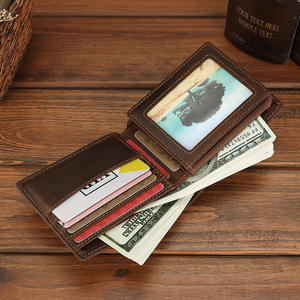 Cartera Trifold de Cuero Genuino para Hombre, Diseño Clásico Retro Marrón, de Cuero Crazy Horse, Resistente al Agua, Venta al Por Mayor - Product Image 4