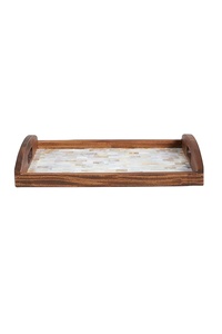 Elegante bandeja de incrustaciones de fregona hecha a mano, solución de servicio elegante para cocina, sala de estar y decoración de mesa de comedor de Hotel - Product Image 4