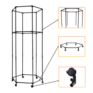 Expositor de Ropa Metálico de Lujo Bros, Plegable, Portátil, Organizador de Prendas para Minoristas, Alta Calidad, Fabricación OEM en Vietnam - Product Image 4