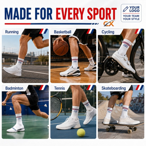 Calcetines deportivos de punto para hombre al por mayor, con suela acolchada de rizo, que absorben la humedad, para correr, MOQ bajo - Product Image 4