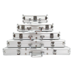 Durable Black Metal Tool <strong>Box</strong> Hard Carry Case Aluminum Utility Case - Product Image 3