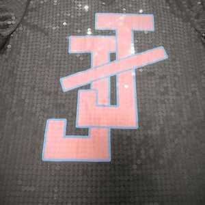 Jack and Jill Women’s Gray <b>Sequin</b> Greek Letter <b>Top</b> Short Sleeve Fashion Casual T-Shirt Custom Sorority - Product Image 3