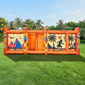 Laberinto Inflable de PVC Naranja, Circuito de Obstáculos de Jungla, Fácil de Instalar, Parque Infantil al Aire Libre para Niños - Product Image 3