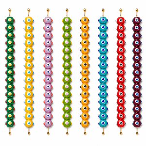 Cuentas de Vidrio Decorativas Hechas a Mano de Primera Calidad (Forma Ovalada), Paquete a Granel, Colores Mezclados para Joyería, Manualidades y Decoración del Hogar - Product Image 3