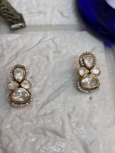 Floral Design Silver 18K Gold Plated Luxury <b>Stud</b> <b>Earrings</b> for Women Classic Everyday Wear - Product Image 1