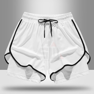 Shorts d'entraînement de fitness pour hommes en gros, personnalisables, séchage rapide, respirants, imperméables, anti-plis, imprimé léopard, style vintage - Product Image 6