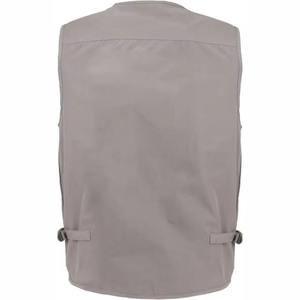 Chaleco Utilitario Gris con Múltiples Bolsillos y Cierre de Cremallera para Trabajo - Product Image 2