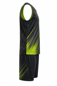 Ensemble de gilets de sport sans manches rayés noir et vert pour hommes, imprimé par sublimation, anti-humidité, pour adultes, toutes saisons - Product Image 3