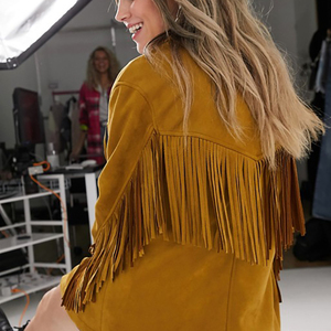 Chaqueta de mezclilla azul desestructurada con capucha y botones para mujer, talla grande - Product Image 2