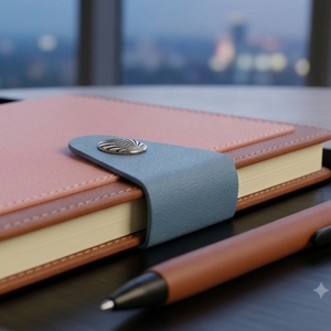 Agenda-planificateur Aurelux RE025 Premium avec couverture en jute A5 multicolore, pages intérieures 80 g/m², logo personnalisé pour cadeaux d'entreprise - Product Image 2