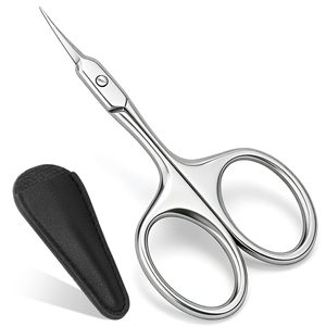 Tijeras para Cutículas Profesionales de Acero Inoxidable, Tijeras para Cutículas Extra Finas y Curvadas, Tijeras para Manicura y Pedicura para Mujeres - Product Image 1