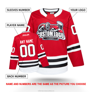 2024 conception personnalisée en gros femmes Hockey sur glace maillot uniforme ensemble surdimensionné vêtements de sport d'entraînement avec des chaussettes de Style vêtements de football - Product Image 2