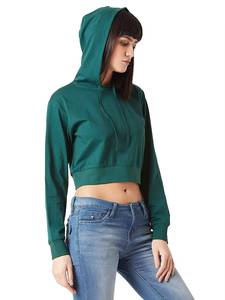 เสื้อฮู้ดครอปท็อปสตรีทแวร์สไตล์คลาสสิกใหม่ ระบายอากาศได้ดี เสื้อฮู้ดครอปแบบสั่งทำสำหรับผู้หญิง - Product Image 3