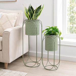 2 <b>Planters</b> with Stand Metal <b>Planter</b> for Indoor Plants <b>Large</b> Plant for Living Room Corner Kitchen Office Garden Balcony <b>Planter</b> - Product Image 4