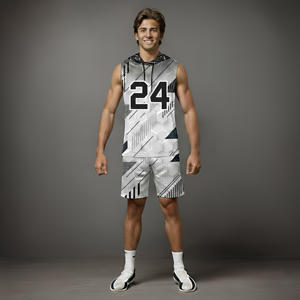 Tenues de football 7v7 personnalisées avec nom et numéro, ensemble maillot d'équipe 100 % polyester sans manches, grande taille, respirant - Product Image 1