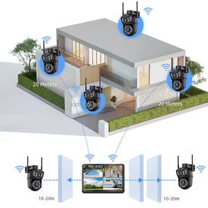 Caméra IP <span class=keywords><strong>WiFi</strong></span> PTZ sans fil 6MP 4K Double objectif Double écran Détection humaine par IA Caméra de surveillance extérieure - Product Image 3