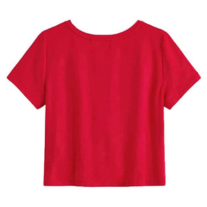 Latest Style Solid Color <b>Women</b> Crop <b>Top</b> Summer Casual Cotton/Bamboo Fiber Slim Fit Eco-Friendly Quick Dry Breathable Wholesale - Product Image 2