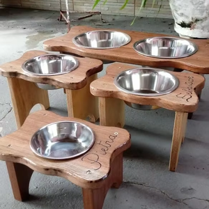 Bols surélevés en bois durables pour chiens et chats, personnalisables avec logo - Product Image 4