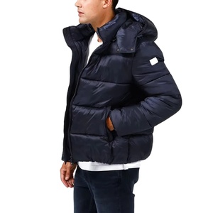 Chaqueta Acolchada Brillante con Capucha de Alta Calidad para Hombre, Chaqueta de Invierno, Chaqueta Acolchada Gruesa y Cálida Personalizada de Talla Grande, Chaqueta Acolchada Brillante Rosa para Hombre - Product Image 1