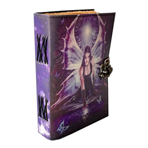 Carnet en cuir imprimé Hekate, déesse de la Lune, format A5, papier coloré à bords festonnés, pages vierges ou lignées, livre des ombres, carnet de sorcellerie - Product Image 3