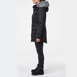 <b>Women's</b> Plus Size Solid Color Custom Logo Hooded Zipper Closure Thick Outdoor Casual Jacket Warm <b>Winter</b> <b>Parka</b> Jacket for <b>Women</b> - Product Image 5