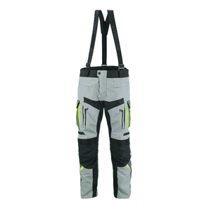 Combinaison de moto pour homme, coupe-vent, protection contre les intempéries, équipement de motocross gris noir haute visibilité - Product Image 3