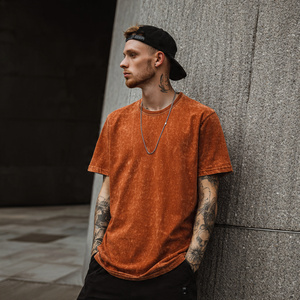 Camiseta Street Acid Wash para Hombre, Camiseta Informal Ligera de Verano, Camisetas Vintage Lavadas de Manga Corta para Hombre - Product Image 1