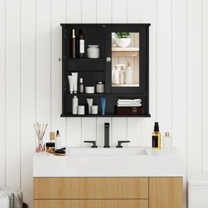 Bathroom Wall Mount Organizer with <b>Mirror</b> Cabinet <b>Bath</b> <b>Mirrors</b> - Product Image 1