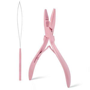 Kit professionnel de pinces pour extensions de cheveux avec outils de pose et de retrait de micro-anneaux, outils d'extension de cheveux en acier inoxydable - Product Image 1