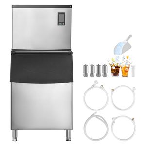 Macchina Professionale per Produzione Ghiaccio 1000LBS/24H, Capacità 500LBS, Contenitore in Acciaio Inox, Autopulente - Product Image 1