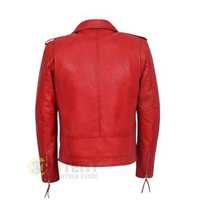 Veste en cuir confortable, légère, respirante et à séchage rapide, avec logo personnalisé, design personnalisé, vêtements de sport, moto, course automobile, plus - Product Image 2