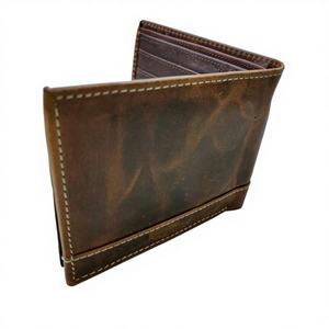 กระเป๋าสตางค์หนังวัว/ลูกวัว/แกะ สำหรับผู้ชาย กันน้ำ 100% ตกแต่งด้วยตัวอักษร ดีไซน์เปิดแบบแฟชั่น - Product Image 3