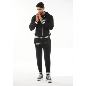 Conjunto Deportivo Personalizado de Invierno, 100% Algodón, para Hombre y Mujer, Transpirable, 350-450 GSM, Sudadera con Capucha y Pantalones Jogger, con Bordado y Estampado - Product Image 2