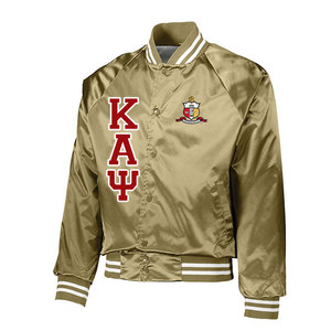 Veste en satin avec lettres grecques, vente en gros OEM, design personnalisé pour fraternités et sororités, lettres grecques brodées, tissu léger et brillant - Product Image 4