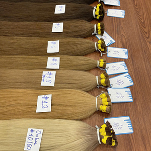 Extensions de cheveux humains vietnamiens prêtes à être expédiées, en vrac, haute qualité, toutes couleurs, nouvelle arrivée. - Product Image 5