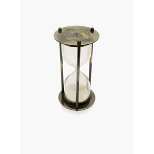 Sablier de luxe en laiton massif, sablier vintage en laiton poli pour la décoration de la maison, du bureau ou de la table, 30 ou 60 minutes, style nautique - Product Image 5