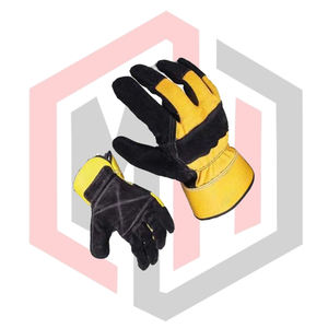 ถุงมือหนังวัวแบบ Rigger ป้องกันการฉีกขาดทั้งฝ่ามือ ระบายอากาศได้ดี ปราศจากซิลิโคน ปราศจากแป้ง ป้องกันความร้อน ป้องกันการบาด - Product Image 4