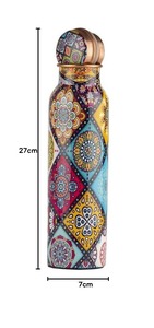 Bouteille d'eau en cuivre pur à double paroi, écologique et étanche, pour une hydratation saine et un design luxueux - Product Image 3