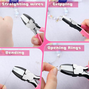 ชุดเครื่องมือทำเครื่องประดับ 2 ชิ้น, คีมปากอ่อนพร้อมคีมทำห่วง 6 in 1 ขนาด 3 มม. ถึง 10 มม., คีมปากแบน - Product Image 3